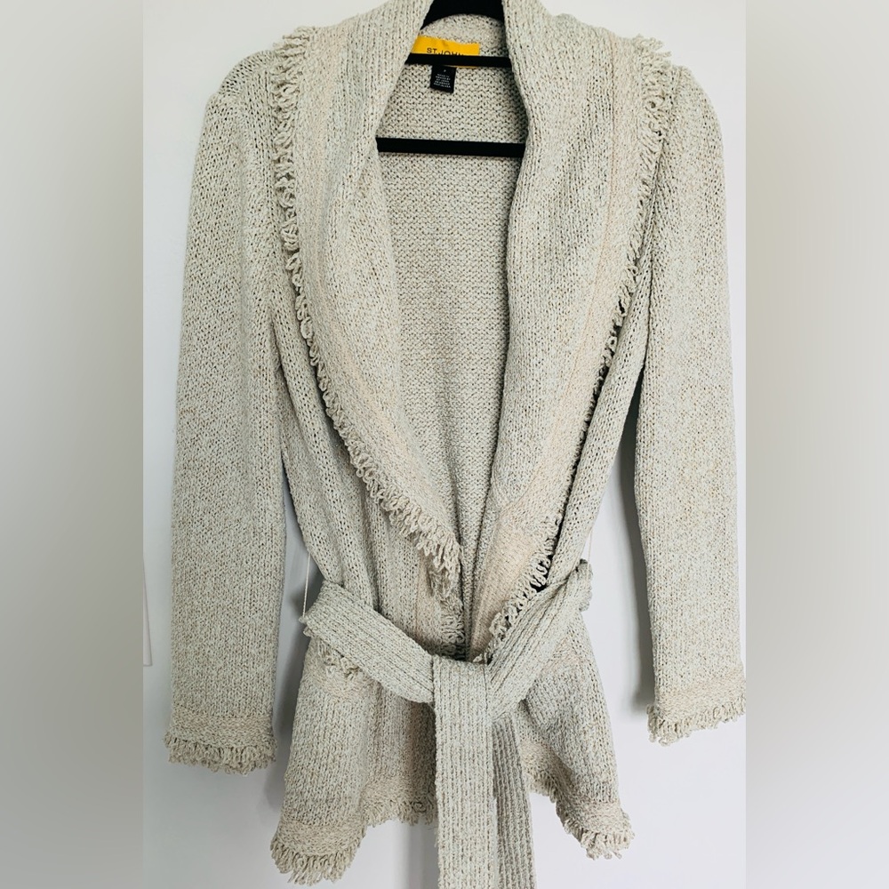 St. John Textured Knit Cardigan